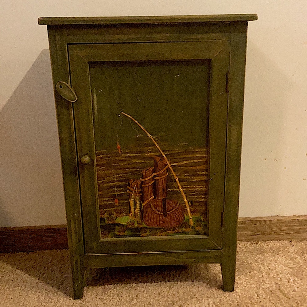 Small hand painted cabinet